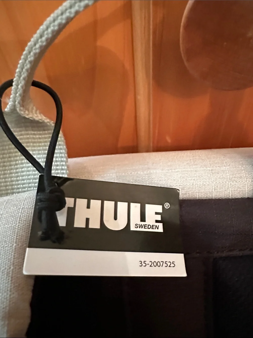 Thule Two-Tone Light Gray and Black Roll-Top Backpack new with tag